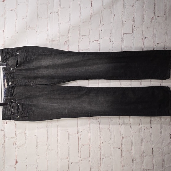 PAIGE Denim - Paige Jeans Melrose Classic Rise Black Denim Stretch Straight Leg Womens Size 30